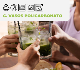 Gama vasos policarbonato